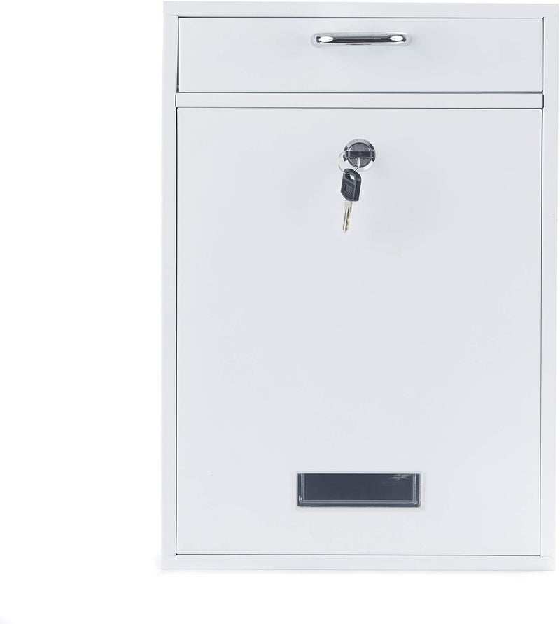 Yulli Wall Mounted Locking Vertical Dropbox Mailbox - Safe and Secure (Large) | Made with Galvanized Steel - Image 1